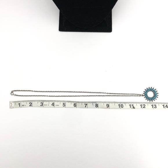 Vintage Turquoise Silver Necklace - Picture 4 of 5